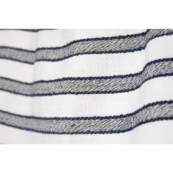 CALVIN KLEIN STRIPED PENCIL SKIRT WHITE AND NAVY - Picture 2 of 11